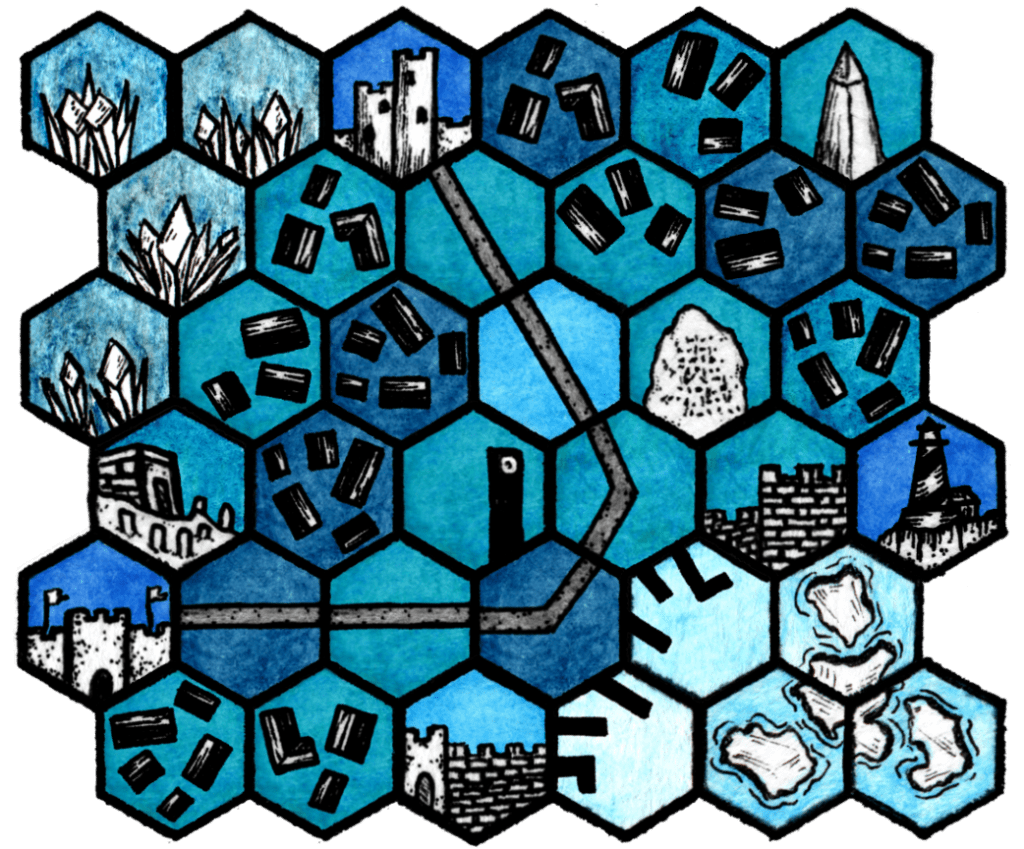 Map of the Harbor town of Izotz